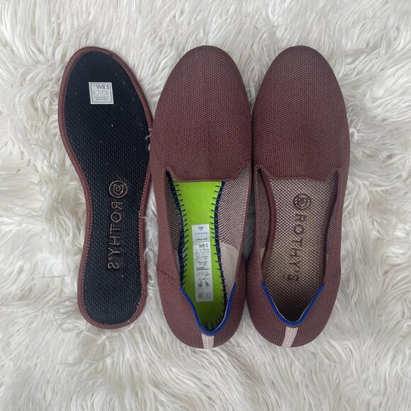 Rothy's Brown Round Toe Slip On Flat Women's Loafer Shoes Size 8.5 - Picture 5 of 6